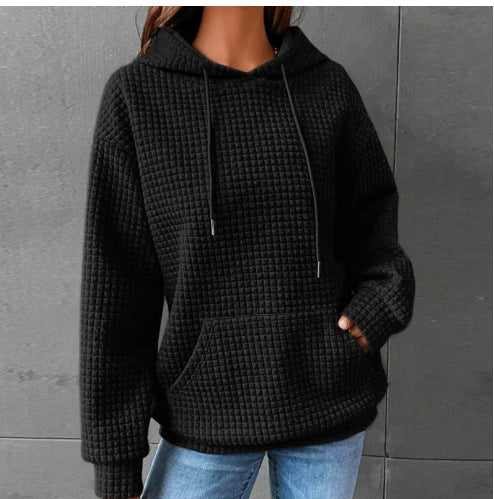 Damen Kapuzenpullover aus strukturiertem Material R&B