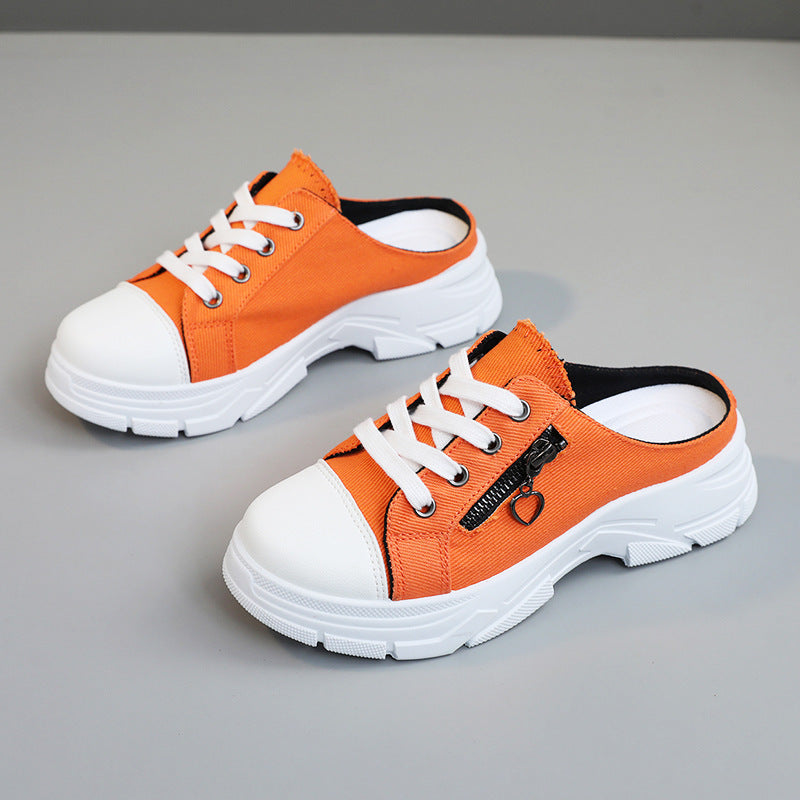 Damen Slip-On Sneakers mit modischem Reißverschluss und bequemem Fußbett R&B