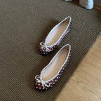 Damen Ballerinas mit verspieltem Polka-Dots-Muster und komfortablem Fußbett R&B