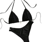 Damen Triangel-Bikini mit lässigem Raffungselement