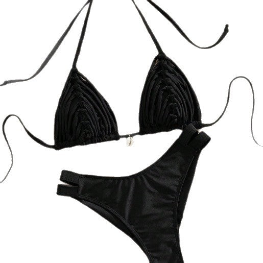 Damen Triangel-Bikini mit lässigem Raffungselement