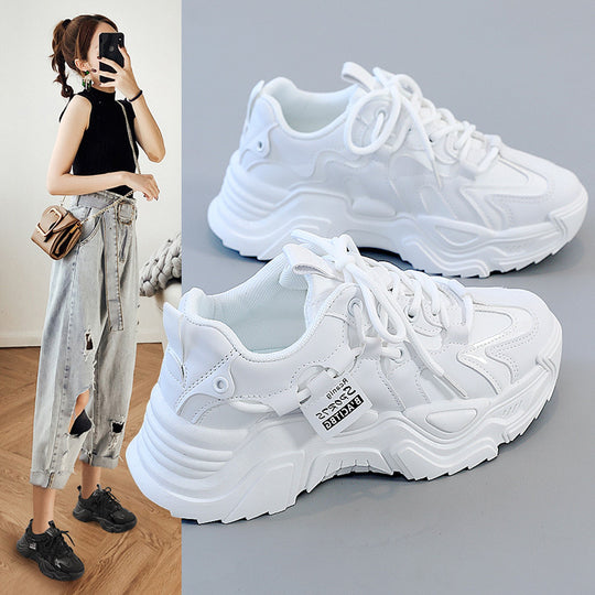 Damen modische Chunky Sneakers mit atmungsaktiver Mesh-Oberfläche und dämpfendem Sohlenprofil R&B
