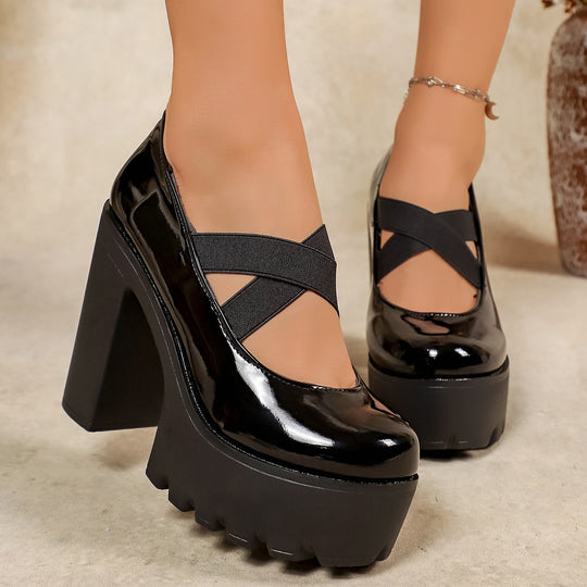 Damen Plateaupumps mit Komfort-Riemen R&B