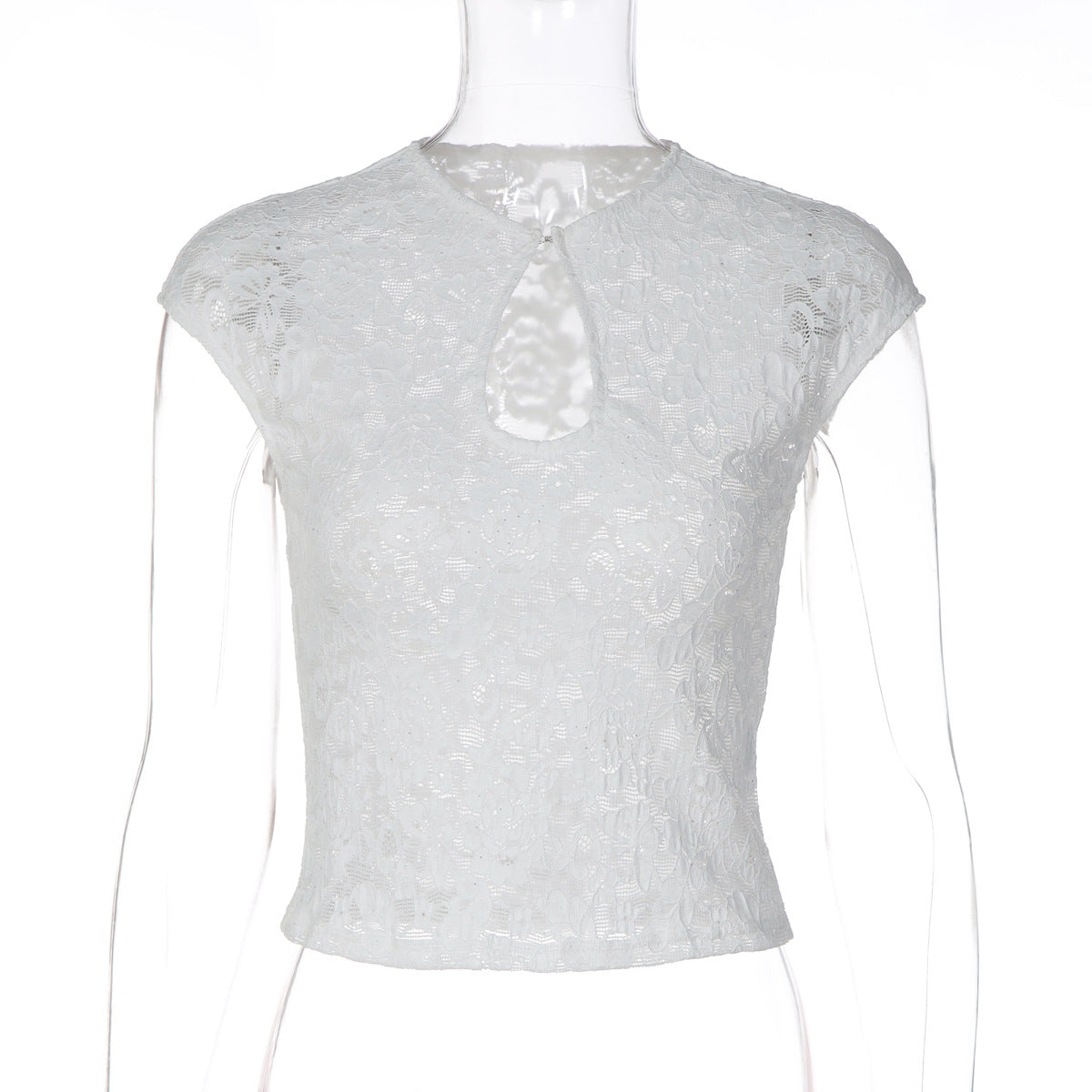 Damen Spitzentop mit modischem Schlitz R&B