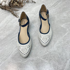 Damen Ballerinas mit verstellbarem Riemen und luftdurchlässigem Obermaterial