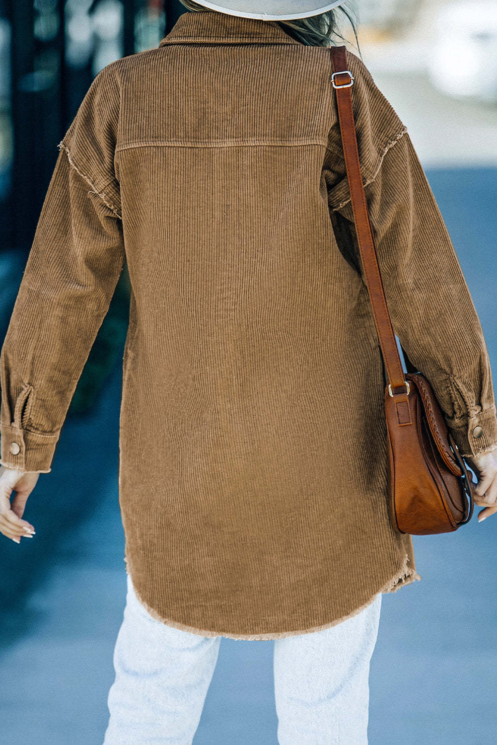 R&B | Button Übergröße mittel Länge Hemdjacke