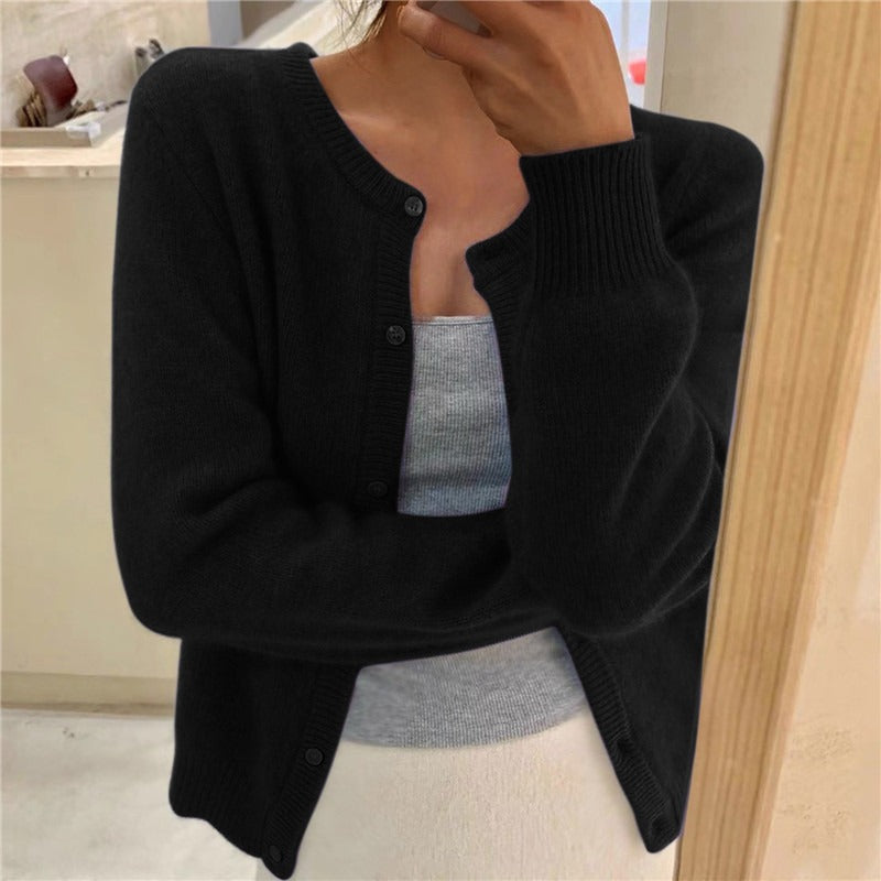 Damen kuschelige Strickjacke R&B
