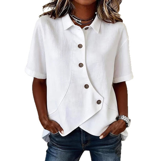 Damen Besonders gestaltete Bluse mit einzigartigem Knopfdetail R&B