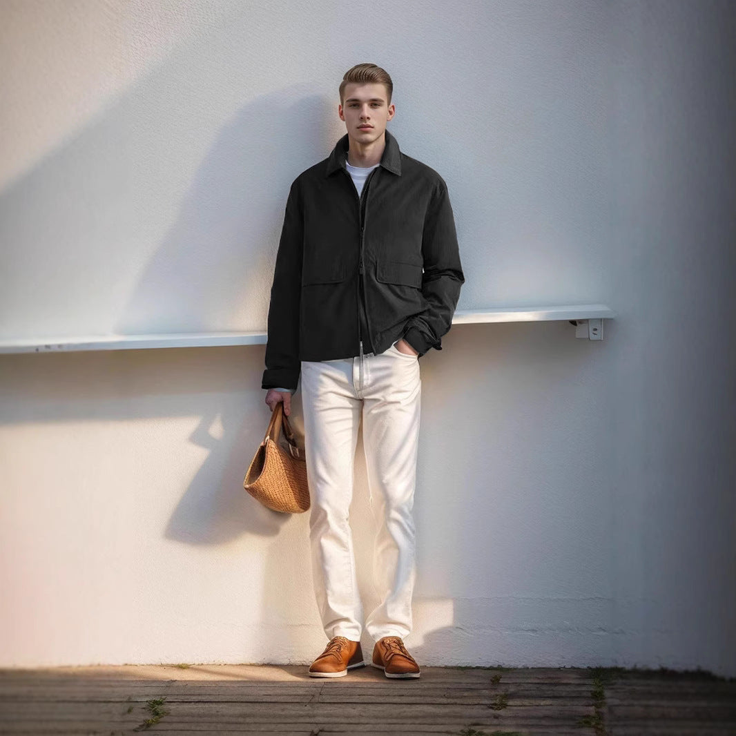 Herren leichte Freizeitjacke mit praktischen Taschen R&B