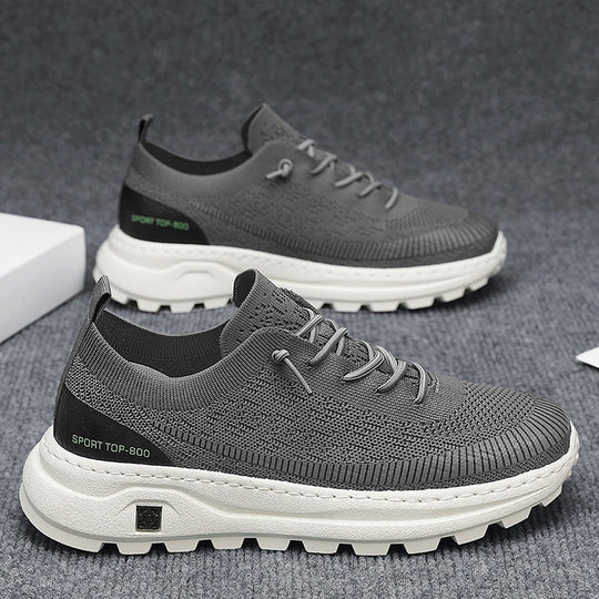 Damen Sportliche Sneaker mit atmungsaktiver Strickoberfläche und rutschfester Sohle R&B