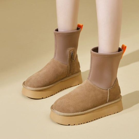 Damen Modische Stiefel mit elastischem Obermaterial und rutschfester Sohle R&B