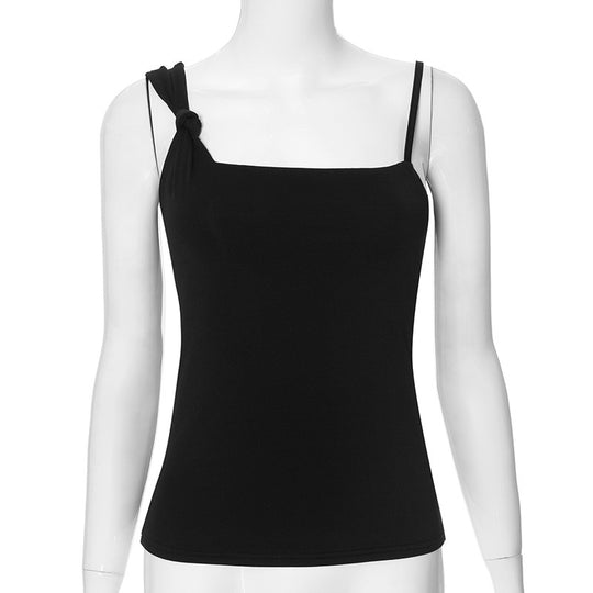 Damen lässiges Trägershirt mit knoten Detail R&B