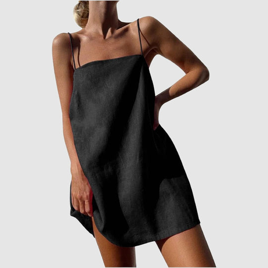 Damen lässiges Trägerkleid aus leichtem Material R&B
