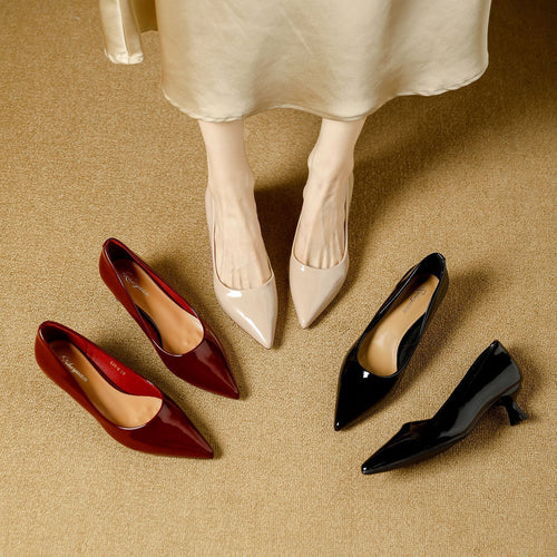 Damen elegante Pumps mit stilvollem Kittelsabsatz R&B