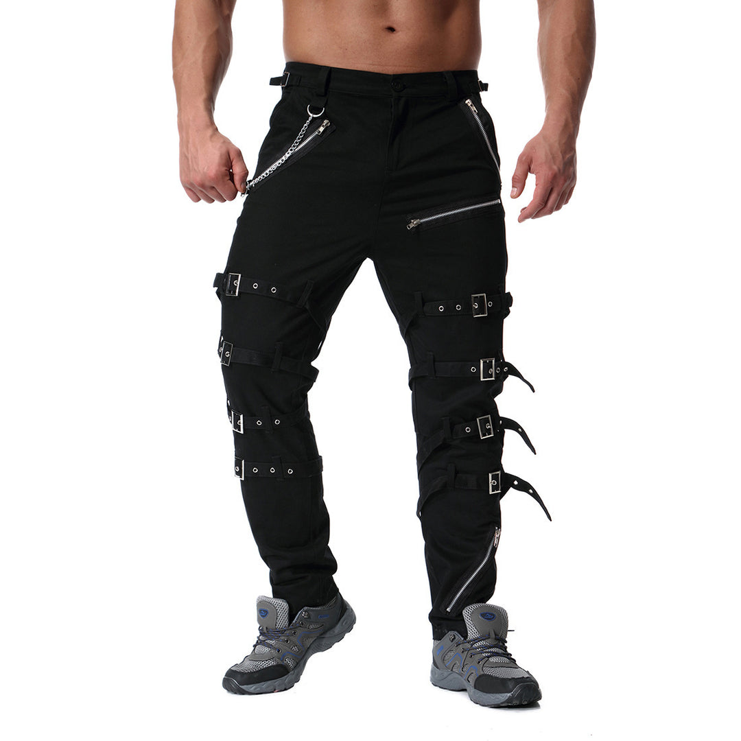 Herren Cargo-Hose mit vielseitigem Schnitt und auffälligen Schnallen R&B
