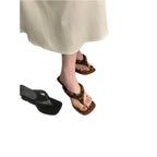 Damen trendige Zehentrenner-Sandalen mit verspieltem Riemendesign R&B