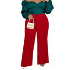 Damen Elegante Flared Pants mit hohem Bund und minimalistischen Details R&B