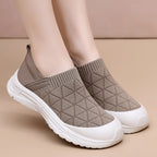 Damen Leichte Slip-On Freizeitschuhe mit strukturiertem Obermaterial