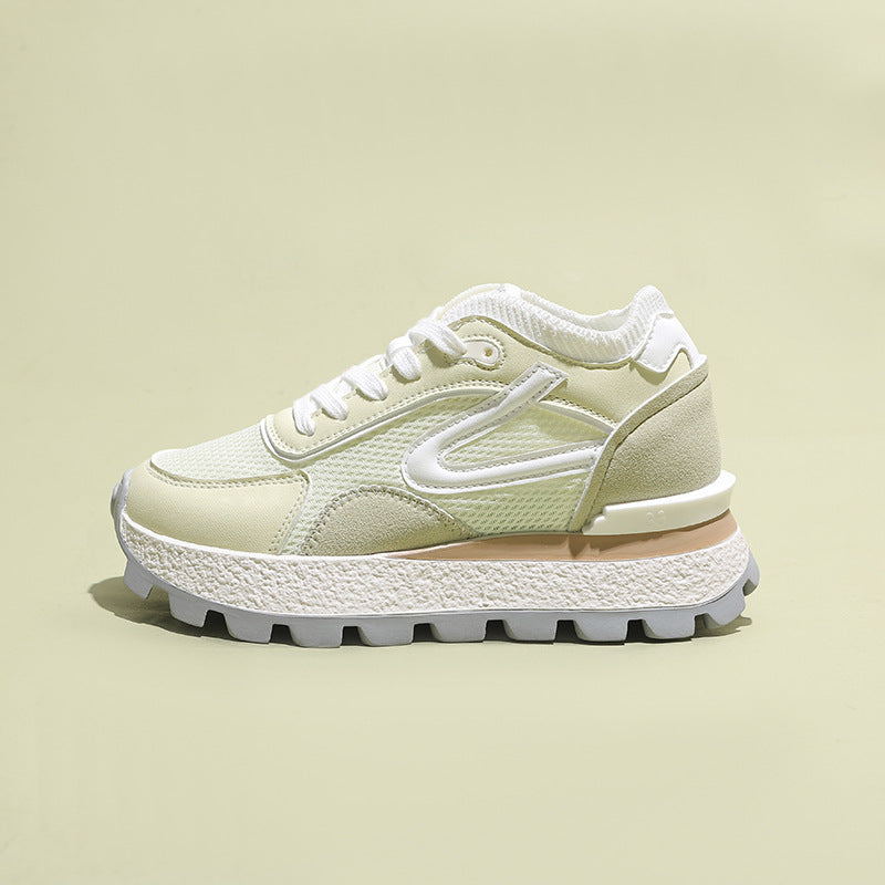 Damen sportliche Sneakers mit atmungsaktiver Mesh-Oberfläche und dämpfendem Sohlenprofil R&B
