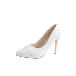 Damen elegante Lackpumps mit spitz zulaufender Silhouette und hohem Absatz R&B
