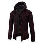 Herren lässiger Strickjacke mit modernem Strukturdesign und Kapuze
