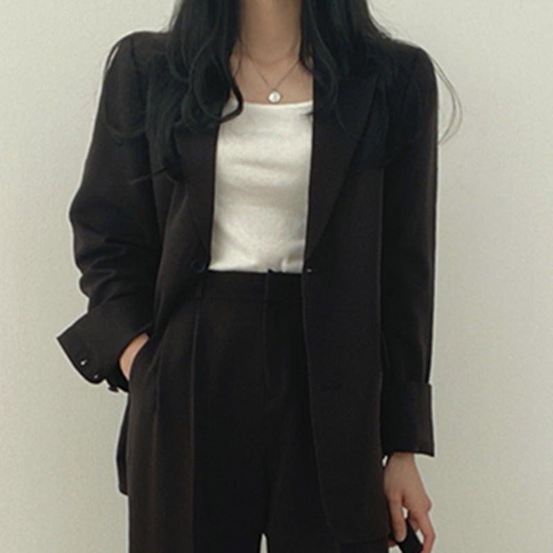 Damen elegantes Blazer-Set mit weitem Schnitt R&B