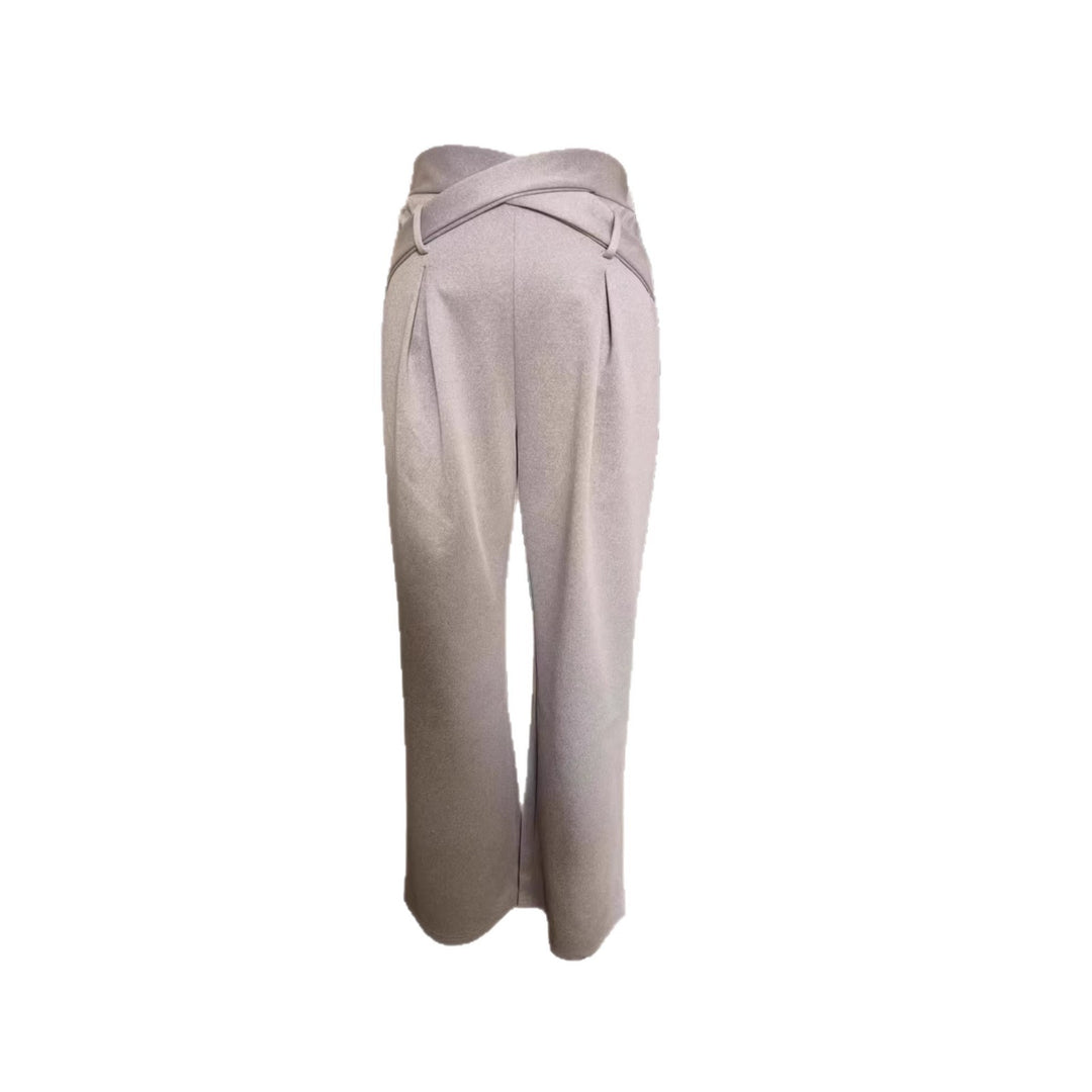 Damen Bequeme Palazzo-Hose mit dekorativem Bindeband und lässigem Schnitt R&B