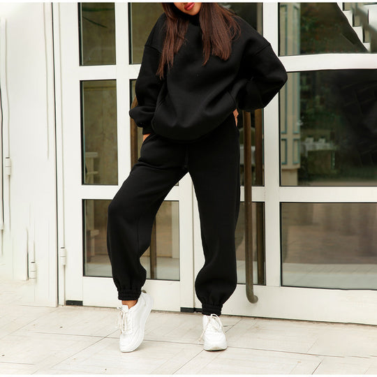 Damen lässiger Jogginganzug mit weichem Material und elastischem Bund R&B