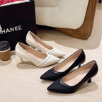Damen elegante Pumps mit feinem Spitzenbesatz R&B