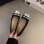 Damen elegante Ballerinas mit metallischem Besatz und komfortablem Fußbett R&B