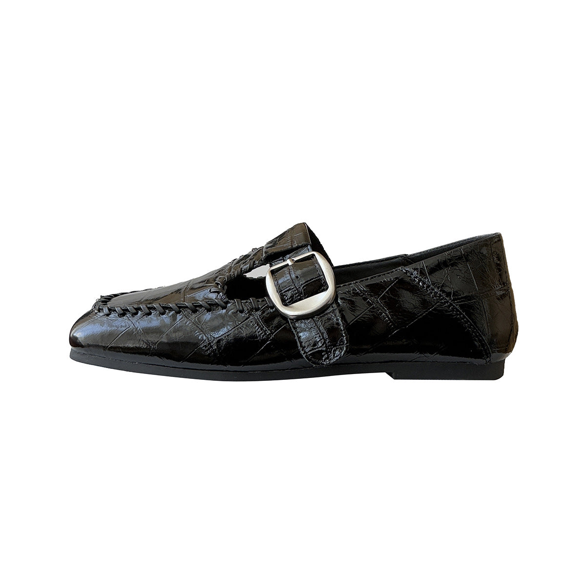 Damen Elegante Ballerinas mit dekorativem Schnallenverschluß R&B