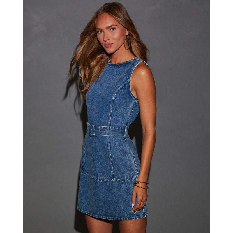 Damen Jeanskleid mit tailliertem Schnitt R&B