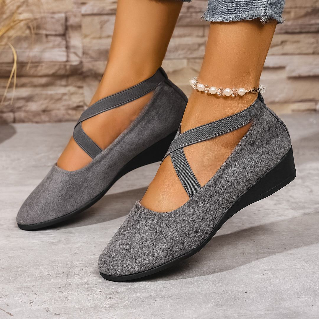 Damen elegante Slipper aus weichem Leder R&B
