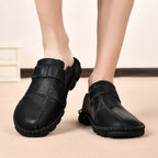 Damen Komfortable Leder-Mules mit verstellbarem Riemen R&B