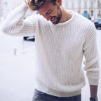 Herren lässiger Strickpullover mit modernen Strukturen R&B