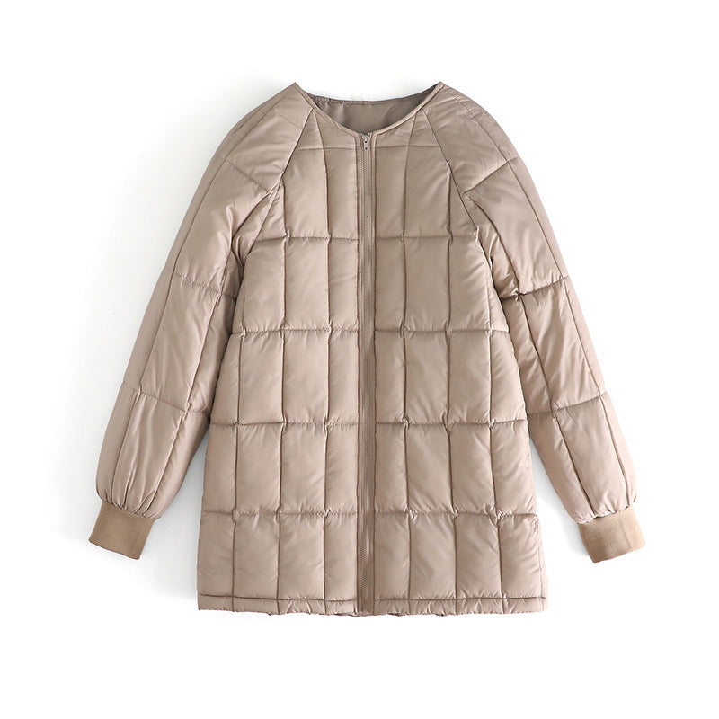 Damen modische Übergangsjacke mit abnehmbarem Kunstfellkragen und Taillenzug R&B