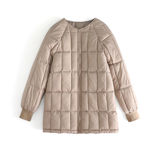Damen modische Übergangsjacke mit abnehmbarem Kunstfellkragen und Taillenzug R&B