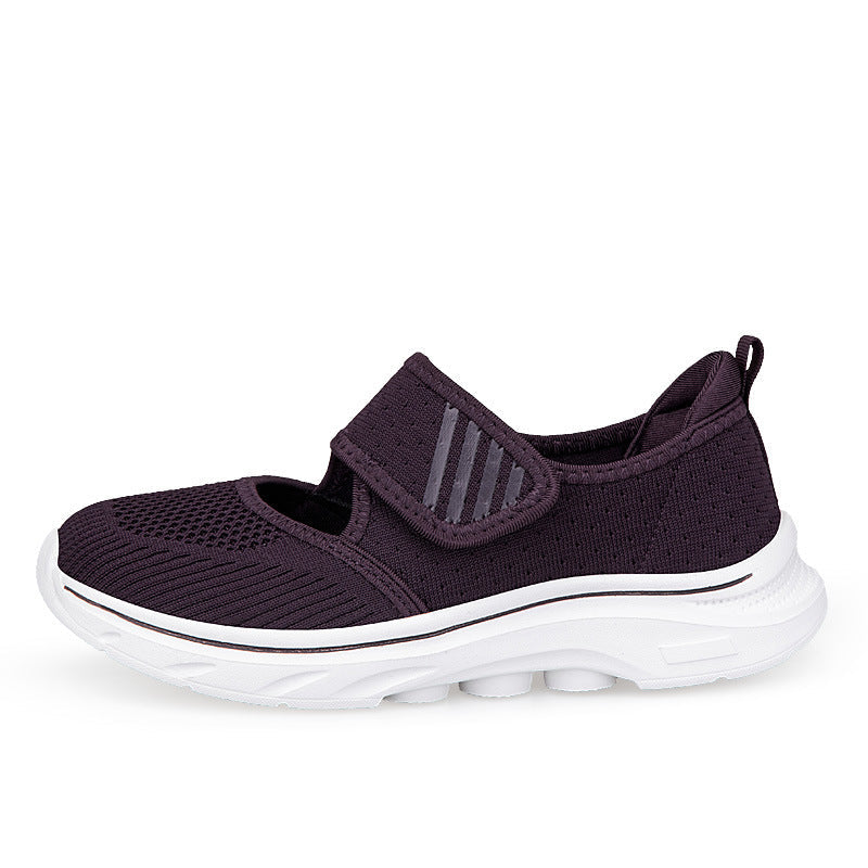Damen Bequeme Slip-On Sneakers mit praktischem Klettverschluss