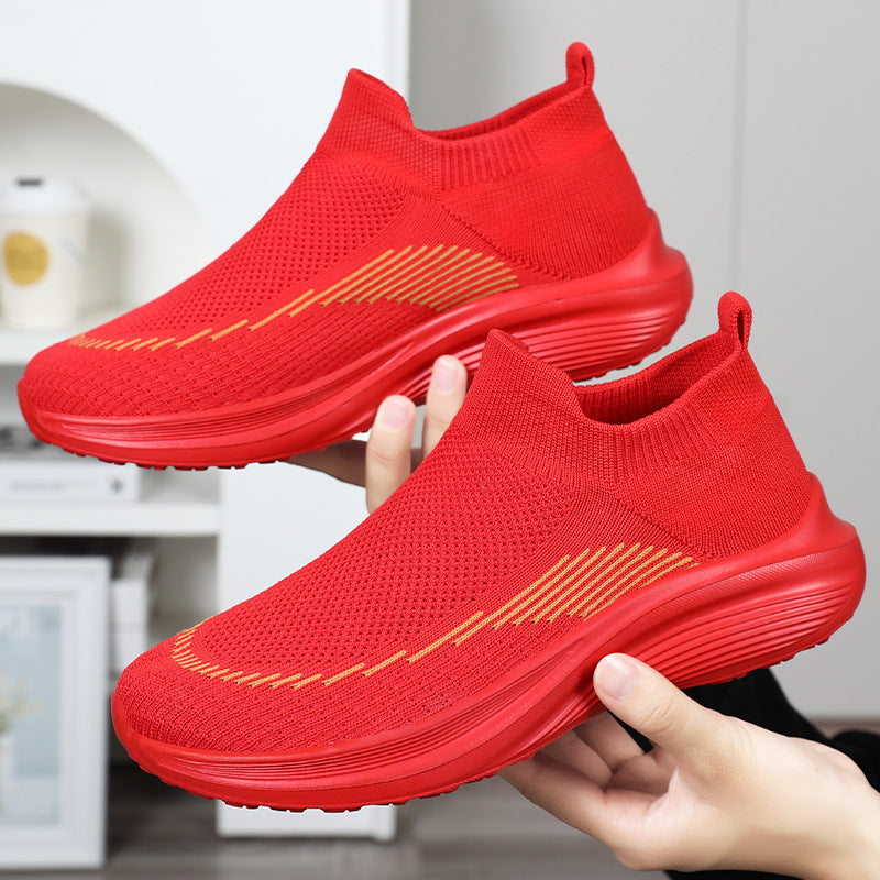 Damen Atmungsaktive und elastische Sneakers mit rutschfester Sohle