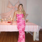 Damen Elegantes Longdress mit floralem Spitze-Design R&B