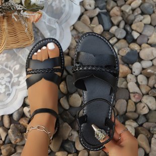 Damen Komfortable Sandalen mit elegantem Flecht-Design R&B