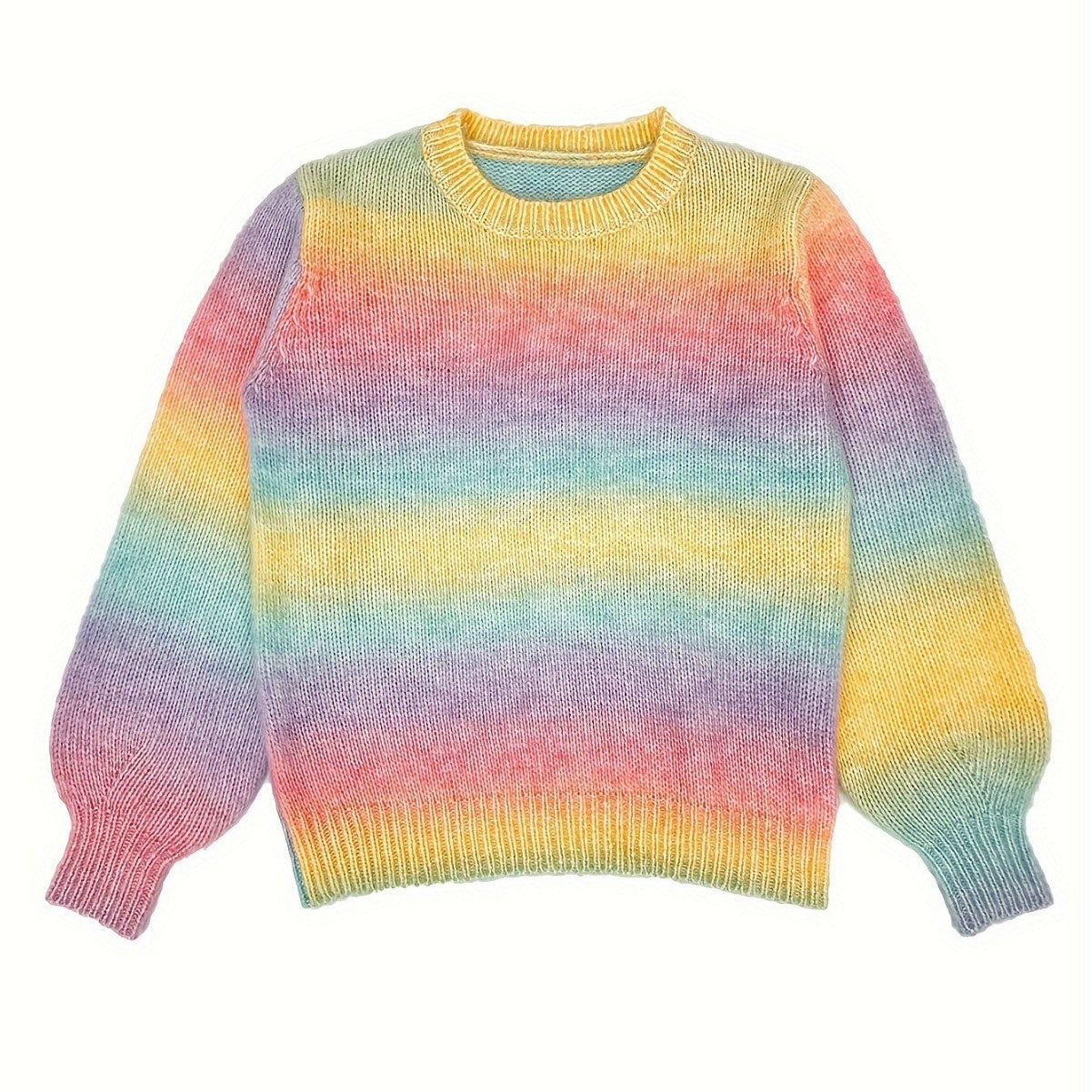Damen modischer Pullover mit sanften Farbverlauf und relaxed Fit R&B