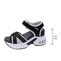 Damen Wedge-Sandalen mit luftiger Mesh-Oberfläche und verstellbaren Riemen
