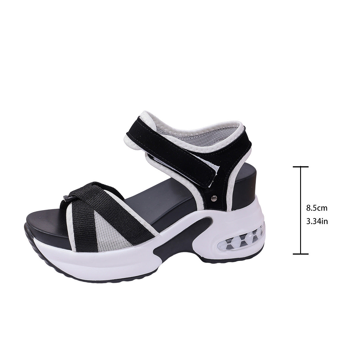 Damen Wedge-Sandalen mit luftiger Mesh-Oberfläche und verstellbaren Riemen