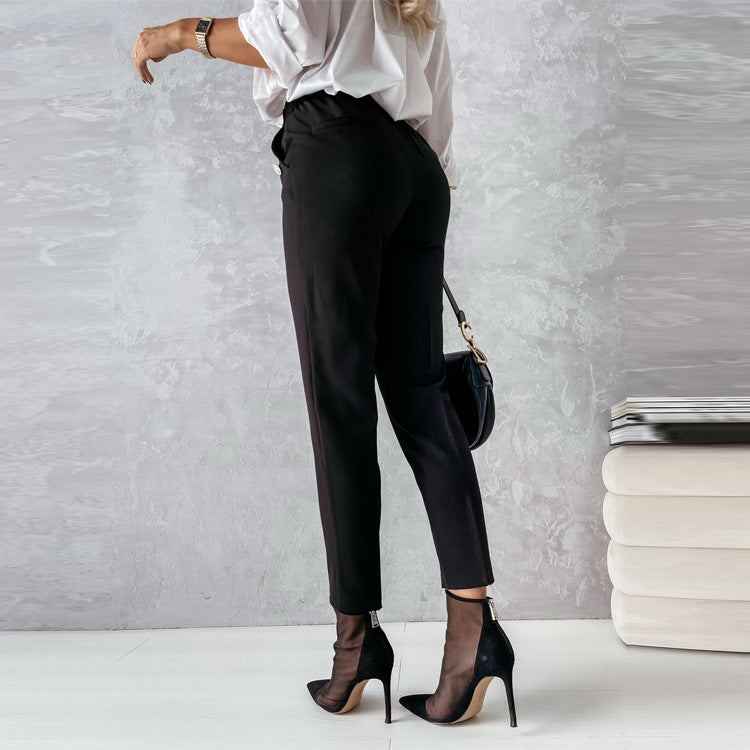 Damen Hochtaillierte Hosen R&B