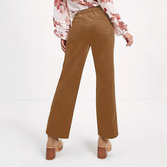 Damen Hochgeschnittene Bundfaltenhose R&B