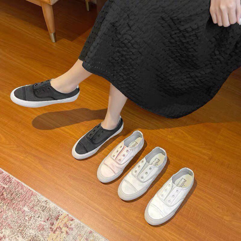 Damen trendige Slip-On Sneakers mit metallic-finish R&B
