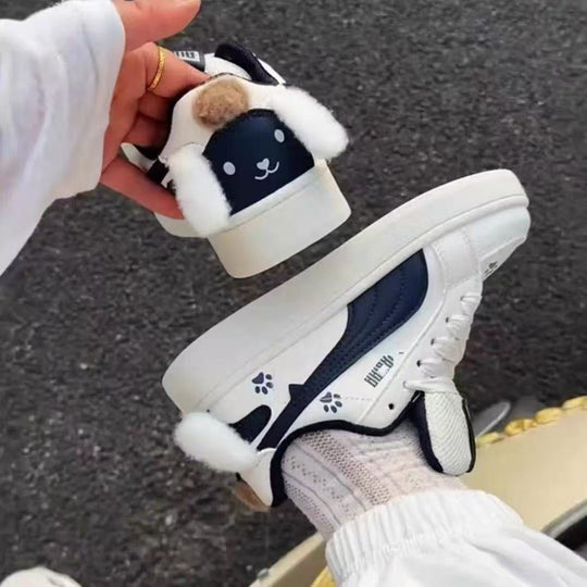 Damen Sneakers mit süßem Tierdesign und flauschigen Details R&B