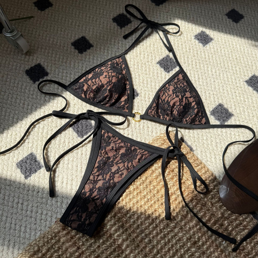 Damen raffinierter Spitzen-Bikini R&B