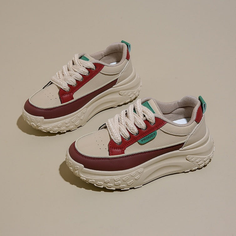 Damen modische Chunky Sneakers mit dämpfender Laufsohle R&B
